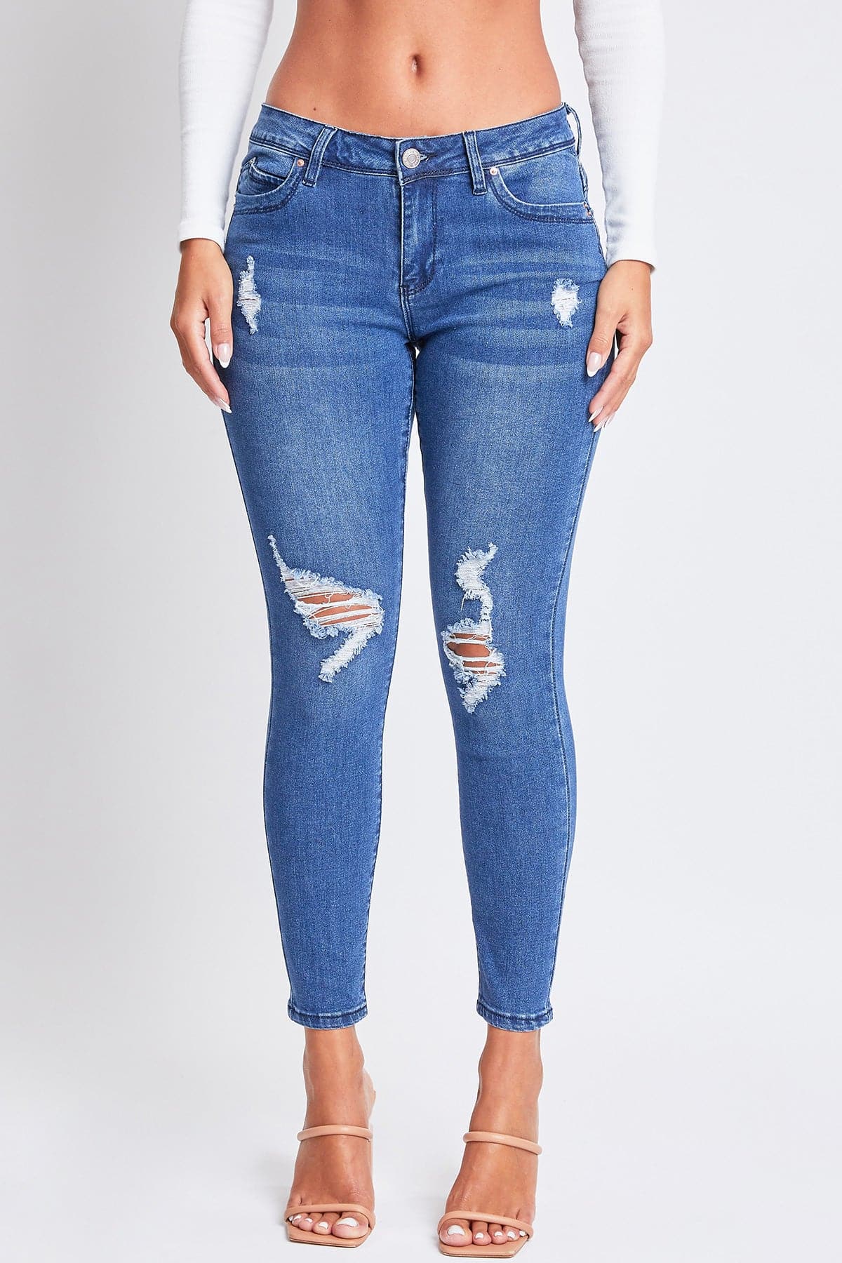 WannaBettaButt Skinny Distressed Jeans