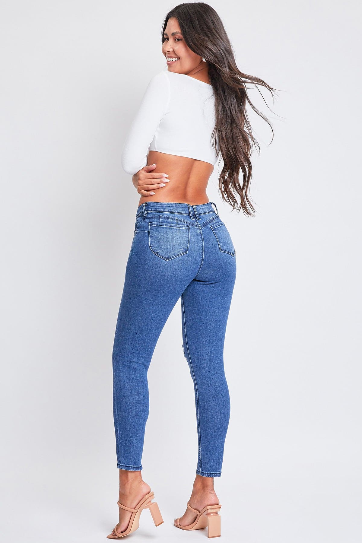 WannaBettaButt Skinny Distressed Jeans